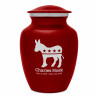 Democratic Donkey Sharing Urn - Ruby Red
