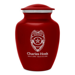 Police Sharing Urn - Ruby Red
