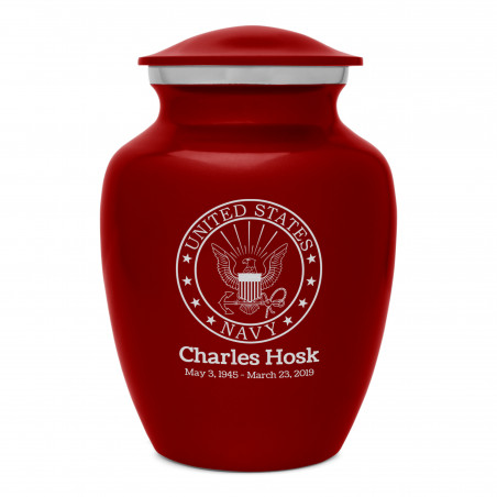 Navy Sharing Urn - Ruby Red