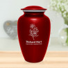 Rose Cremation Urn - Ruby Red