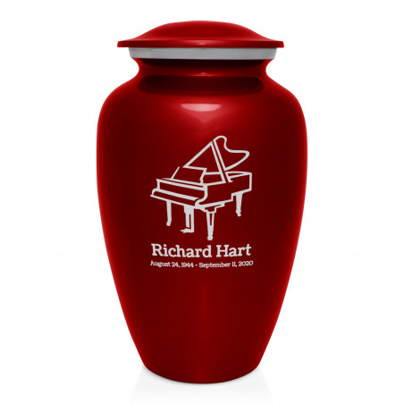 Piano Cremation Urn - Ruby Red Piano Cremation Urn - Ruby Red