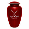 Hockey Sticks Cremation Urn - Ruby Red