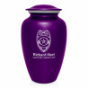 Police Cremation Urn - Purple Luster