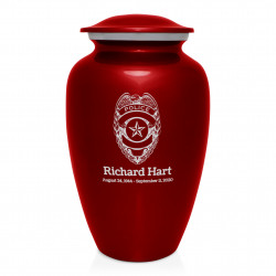 Police Cremation Urn - Ruby...