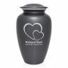 Loving Hearts Cremation Urn - Gunmetal Gray