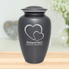 Loving Hearts Cremation Urn - Gunmetal Gray