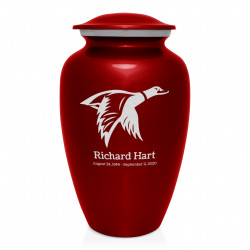 Duck Cremation Urn - Ruby Red