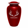 Antlers Cremation Urn - Ruby Red