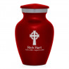 Celtic Cross Keepsake Urn - Ruby Red
