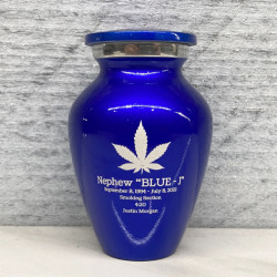 Customer Gallery - Marijuana Keepsake Urn - Midnight Blue