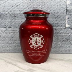 Customer Gallery - Firefighter Sharing Urn - Ruby Red