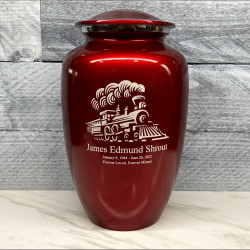 Customer Gallery - Train Cremation Urn - Ruby Red