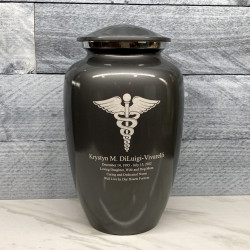 Customer Gallery - Caduceus Cremation Urn - Gunmetal Gray