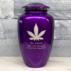 Customer Gallery - Marijuana Cremation Urn - Purple Luster