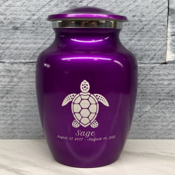 Customer Gallery - Sea Turtle Sharing Urn - Purple Luster