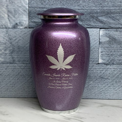 Customer Gallery - Marijuana Cremation Urn - Purple Luster