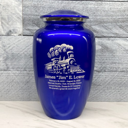 Customer Gallery - Train Cremation Urn - Midnight Blue