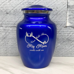Customer Gallery - My Mom Walks With Me Sharing Urn - Midnight Blue