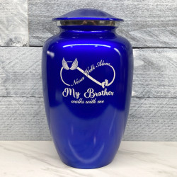Customer Gallery - My Brother Walks With Me Cremation Urn - Midnight Blue
