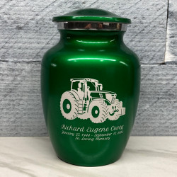 Customer Gallery - Modern Tractor Sharing Urn - Shamrock Green