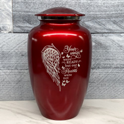 Customer Gallery - Your Wings Were Ready Cremation Urn - Ruby Red