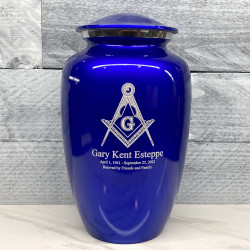 Customer Gallery - Masonic Cremation Urn - Midnight Blue