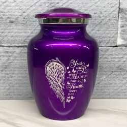Customer Gallery - Your Wings Were Ready Sharing Urn - Purple Luster