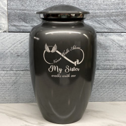 Customer Gallery - My Sister Walks With Me Cremation Urn - Gunmetal Gray