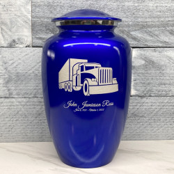 Customer Gallery - Semi Truck Cremation Urn - Midnight Blue