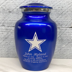 Customer Gallery - Dallas Star Sharing Urn - Midnight Blue
