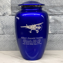 Customer Gallery - Airplane Cremation Urn - Midnight Blue