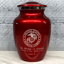 Customer Gallery - Marine Corps Sharing Urn - Ruby Red