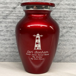 Customer Gallery - Lighthouse Keepsake Urn - Ruby Red