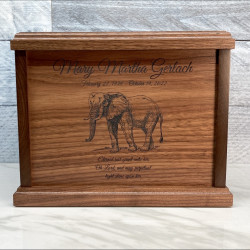 Customer Gallery - Elephant Cremation Urn - Signature Walnut