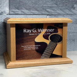 Customer Gallery - Acoustic Guitar Cremation Urn - Prestige Oak