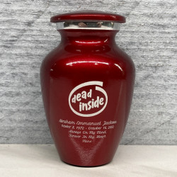 Customer Gallery - Dead Inside Keepsake Urn - Ruby Red