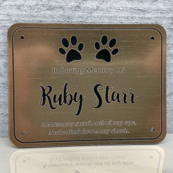 Customer Gallery - DIY Pet Cremation Urn Plate - Brushed Gold - 3.25" w x 2.5" h