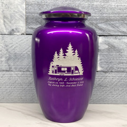 Customer Gallery - Travel Trailer Camper Cremation Urn - Purple Luster