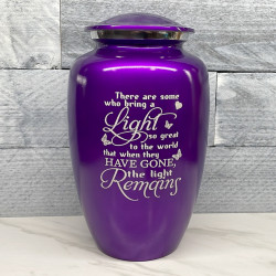 Customer Gallery - Light Remains Cremation Urn - Purple Luster