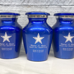 Customer Gallery - Dallas Star Keepsake Urn - Midnight Blue