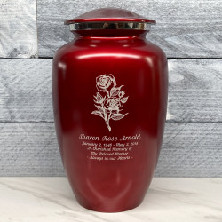 Customer Gallery - Rose Cremation Urn - Ruby Red