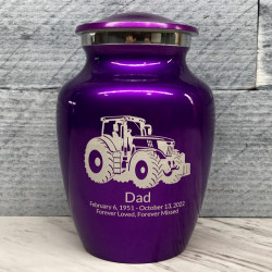Customer Gallery - Modern Tractor Sharing Urn - Purple Luster