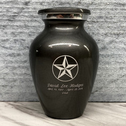 Customer Gallery - Texas Star Keepsake Urn - Gunmetal Gray
