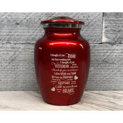 Customer Gallery - I Thought Of You Today Sharing Urn - Ruby Red