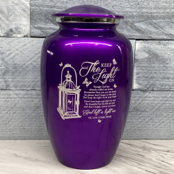 Customer Gallery - Keep the Light On Cremation Urn - Purple Luster