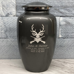 Customer Gallery - Deer Hunter Cremation Urn - Gunmetal Gray