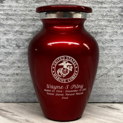 Customer Gallery - Marine Corps Keepsake Urn - Ruby Red