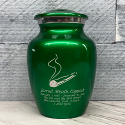 Customer Gallery - Marijuana Joint Sharing Urn - Shamrock Green
