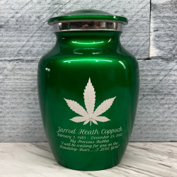 Customer Gallery - Marijuana Sharing Urn - Shamrock Green