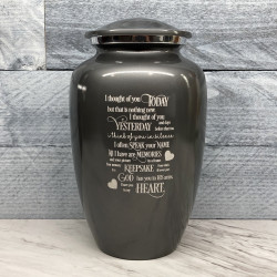 Customer Gallery - I Thought Of You Today Cremation Urn - Gunmetal Gray